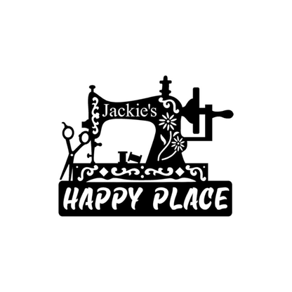 Rusty Rooster Fabrication & Design Physical product Sewing Machine Personalized Metal Art Wall Decor | Custom Seamstress Gift | Metal Sign" C97