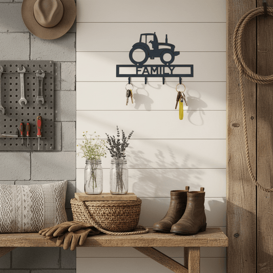 Rusty Rooster Fabrication & Design Physical product Small Tractor Key Holder (G17)