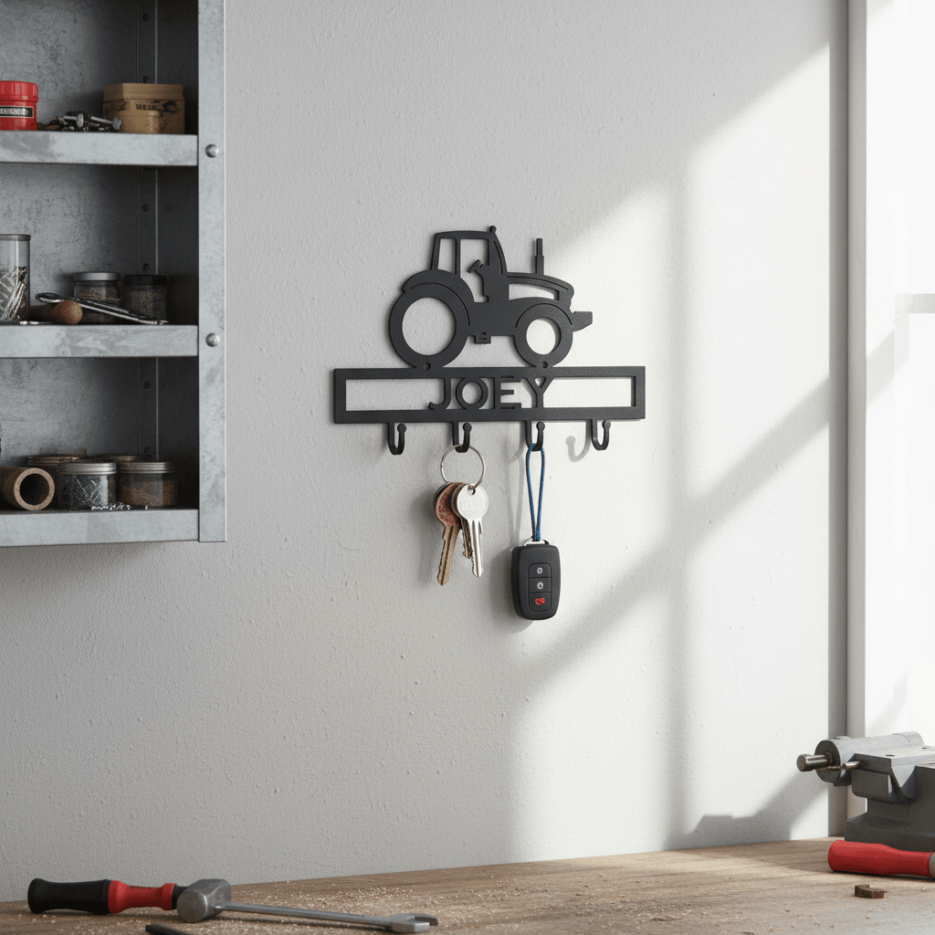 Rusty Rooster Fabrication & Design Physical product Small Tractor Key Holder (G17)