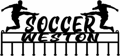 Rusty Rooster Fabrication & Design Physical product Soccer Player Medal Holder - Display Your Achievements in Style (Y45)