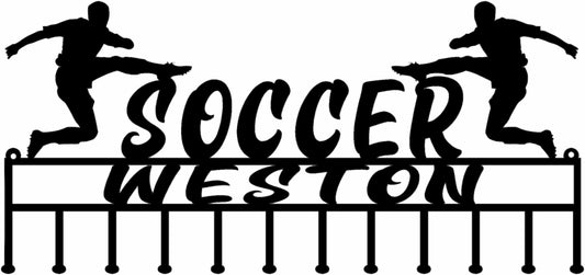 Rusty Rooster Fabrication & Design Physical product Soccer Player Medal Holder - Display Your Achievements in Style (Y45)