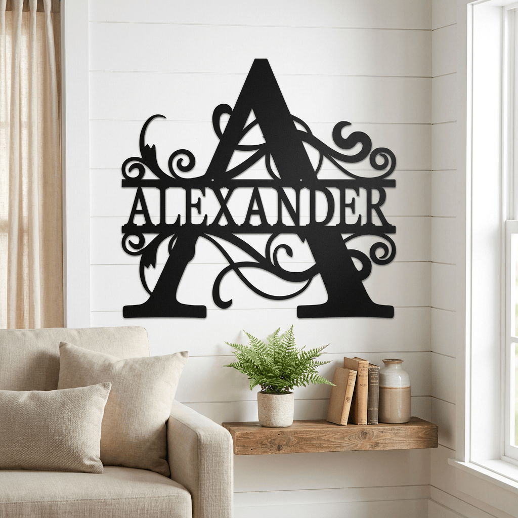 Split Swirly Monogram (T30) (Copy)
