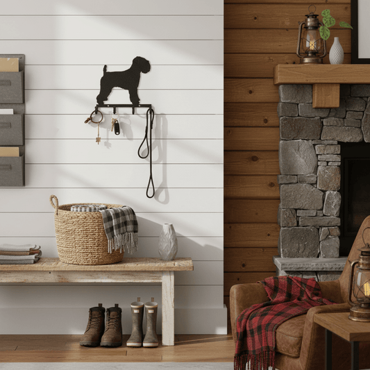 Rusty Rooster Fabrication & Design Physical product "Terrier Treasures: Metal Key Holder - Keep Your Keys in Canine Style!" (B28)