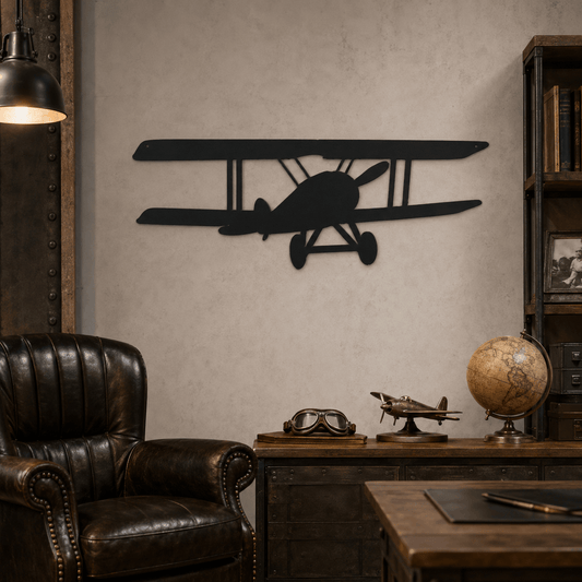 Rusty Rooster Fabrication & Design Physical product Vintage Biplane Metal Wall Art (2A)