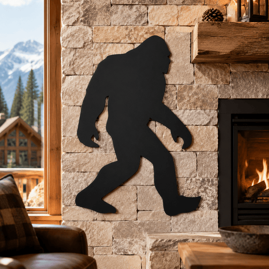Walking Bigfoot Sasquatch Metal Wall Art