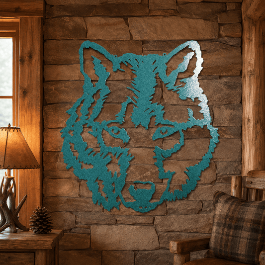 Rusty Rooster Fabrication & Design Physical product Wolf Metal Wall Art – Wildlife Decor (E8)