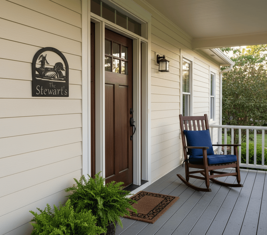 Rusty Rooster Fabrication & Design Physical product Wood Duck with Personalized Text (B38)