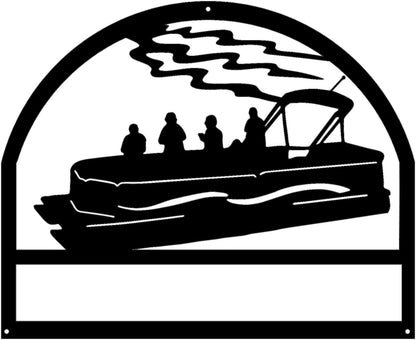 Rusty Rooster Fabrication & Design Pontoon Boat with Family and Friends on the Lake (H22)