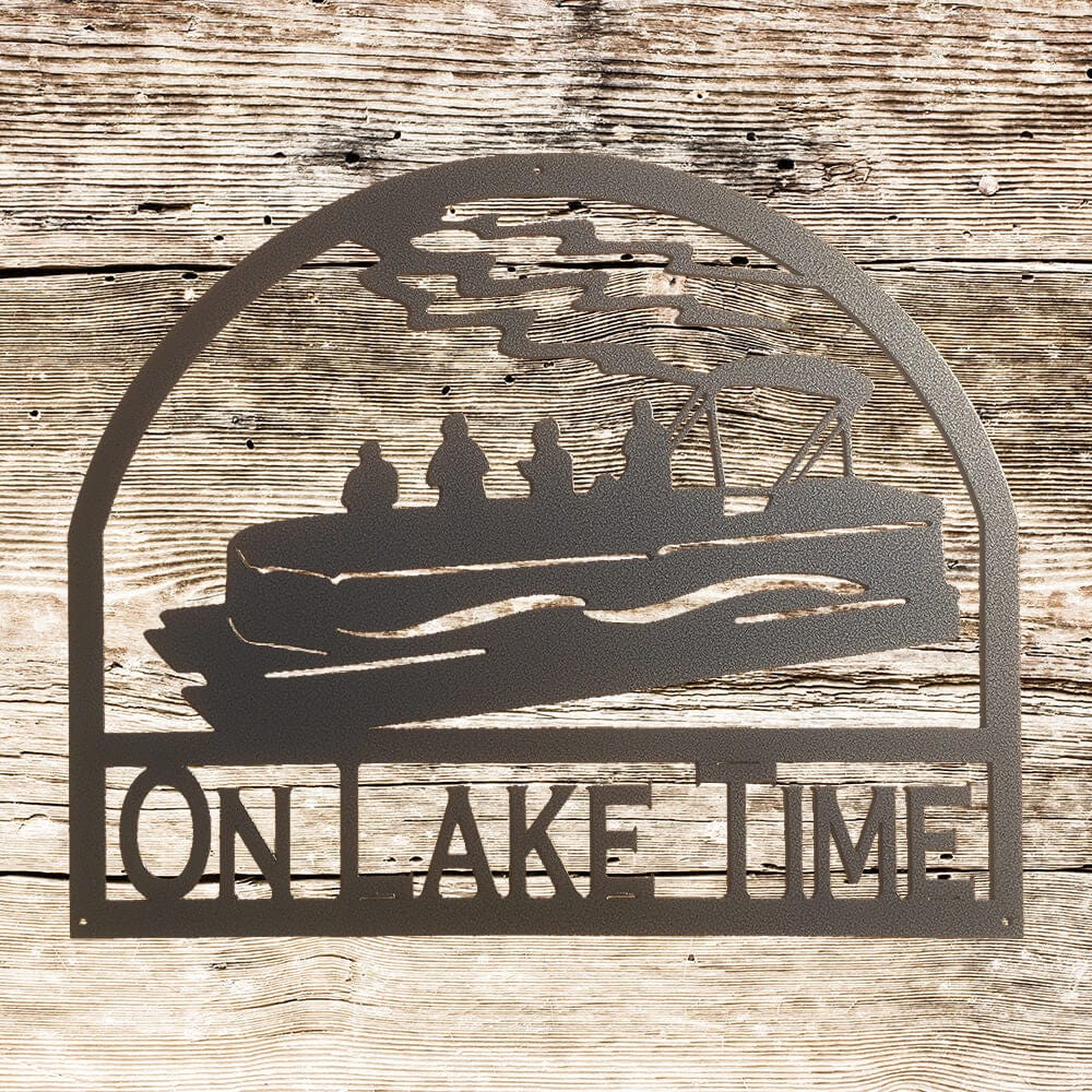 Personalized Pontoon Boat Metal Sign Art