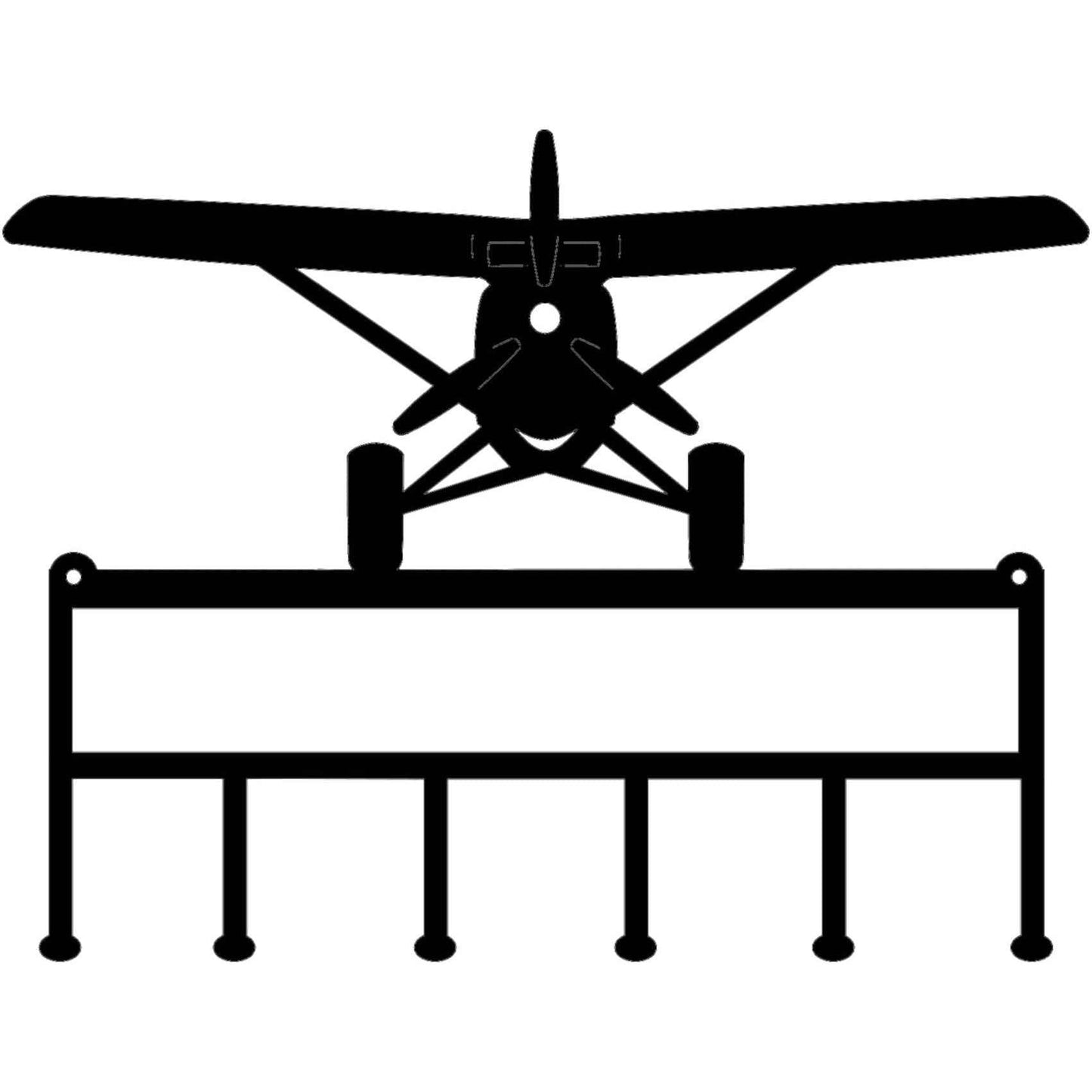 Rusty Rooster Fabrication & Design Prop Plane Metal Key Holder with Personalized Text Field (L26)