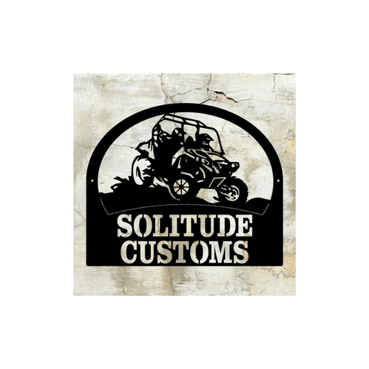 Rusty Rooster Fabrication & Design Side By Side with Personalized Text ( E45 )