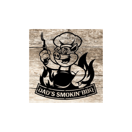 Rusty Rooster Fabrication & Design Smokey The BBQ Pig with Personalized Text (E50)