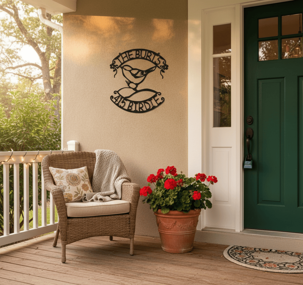 Rusty Rooster Fabrication & Design Songbird with Personalized Text Fields (F22)