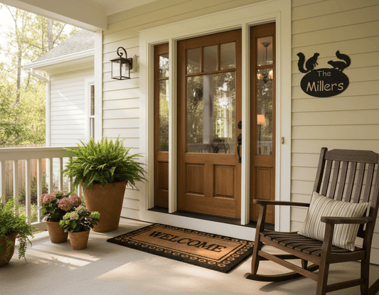 Rusty Rooster Fabrication & Design Squirrel with Custom Name Field (V19)