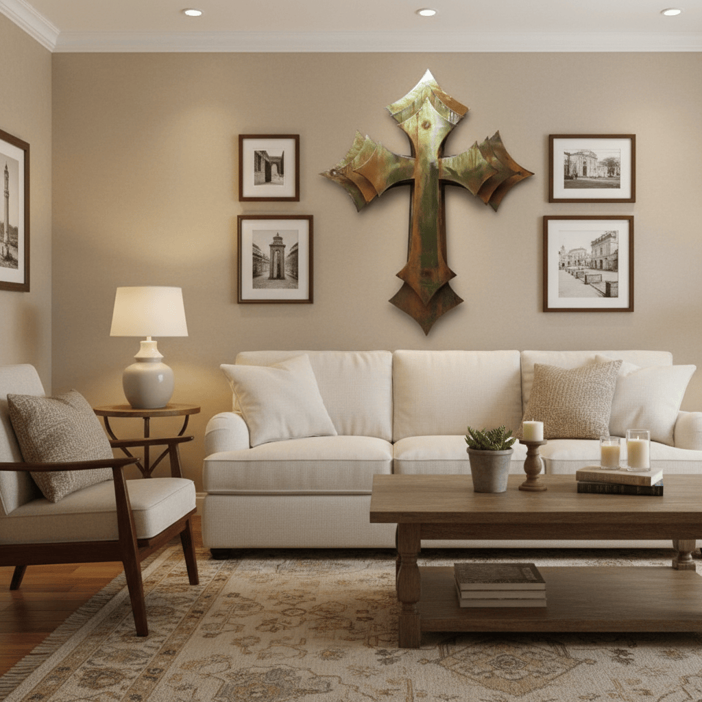 Rusty Rooster Fabrication & Design Stacked Crosses Wall Art (V8)