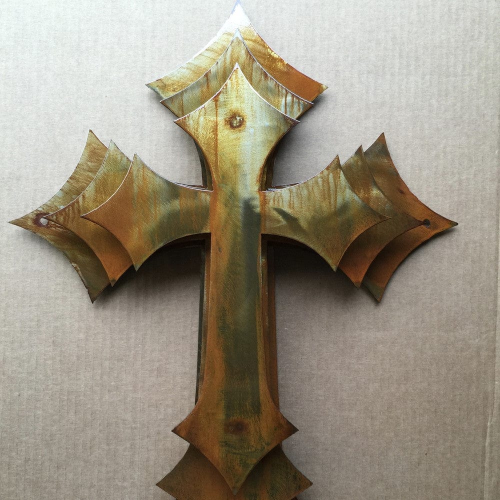 Rusty Rooster Fabrication & Design Stacked Crosses Wall Art (V8)