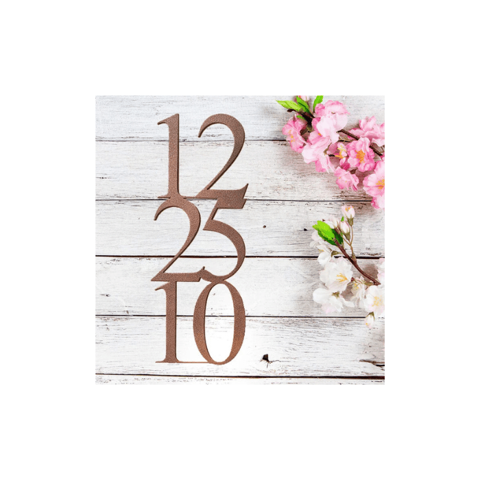 Rusty Rooster Fabrication & Design Stacked Wedding Date Wall Art (N21)