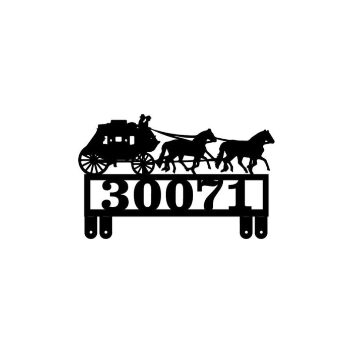 Rusty Rooster Fabrication & Design Stagecoach Metal Mailbox Topper, Western/Cowboy, Old west, Pony Express, Ranch Décor  ( A55 )