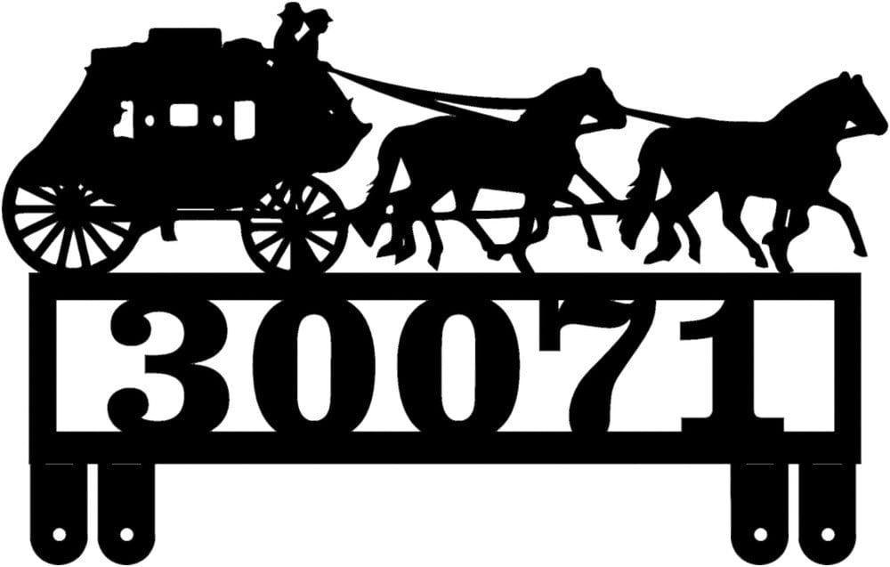 Rusty Rooster Fabrication & Design Stagecoach Metal Mailbox Topper, Western/Cowboy, Old west, Pony Express, Ranch Décor  ( A55 )