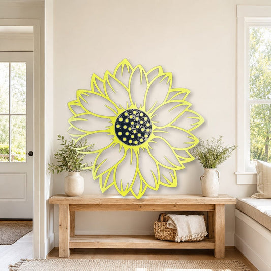Rusty Rooster Fabrication & Design Sunflower Metal Wall Art (B63)