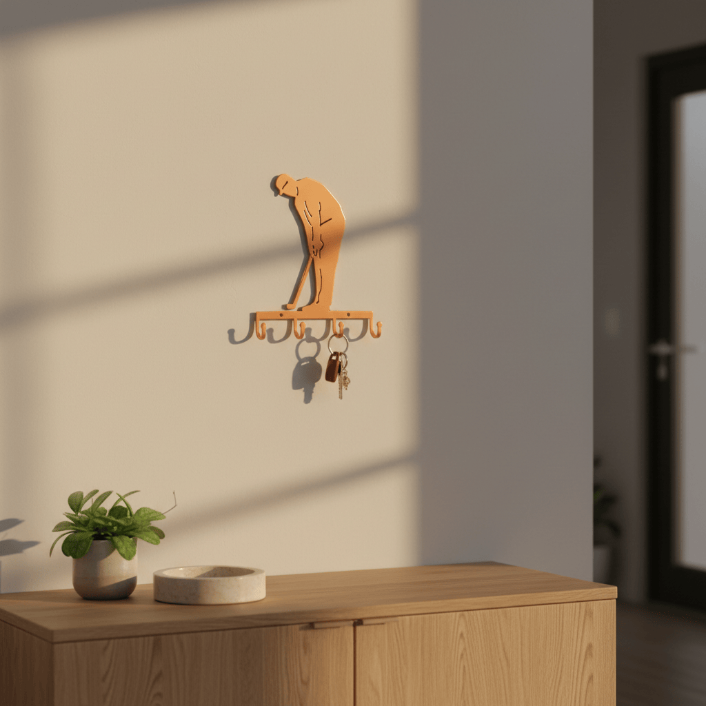 Rusty Rooster Fabrication & Design Swing into Organization: Golfer Key Holder - Keep Your Keys in Perfect Order! (I22)