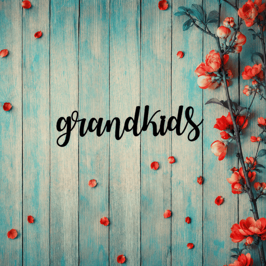 Rusty Rooster Fabrication & Design The Gift of Grandkids Metal Wall Sign (C34)