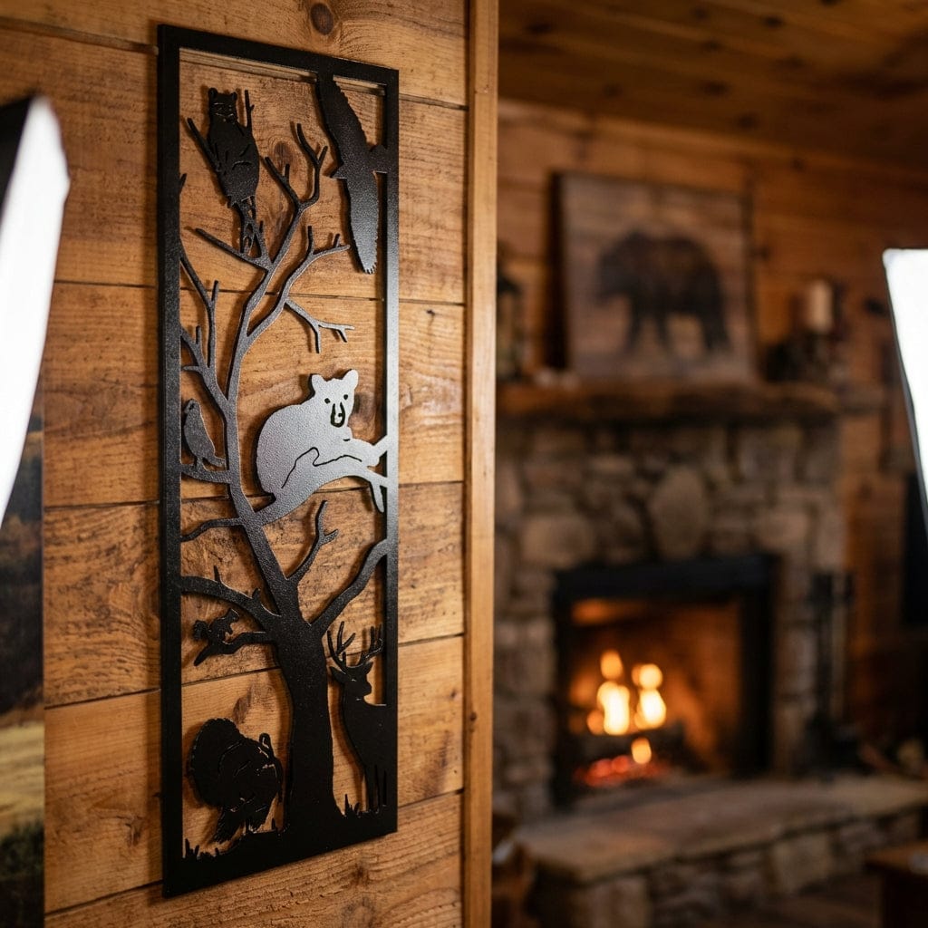 Rusty Rooster Fabrication & Design Tree Full Of Animals Metal Wall Art (R6)