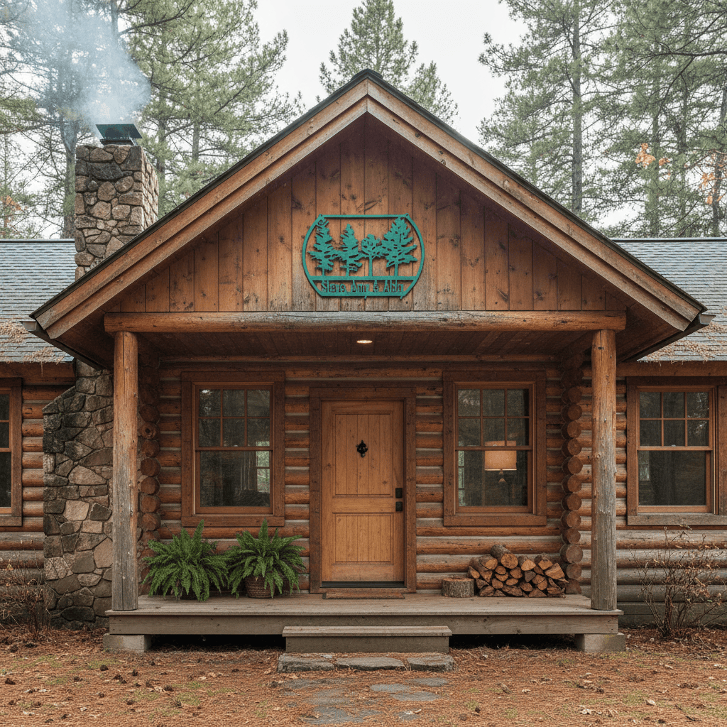 Rusty Rooster Fabrication & Design Trees with personalized text (J17)