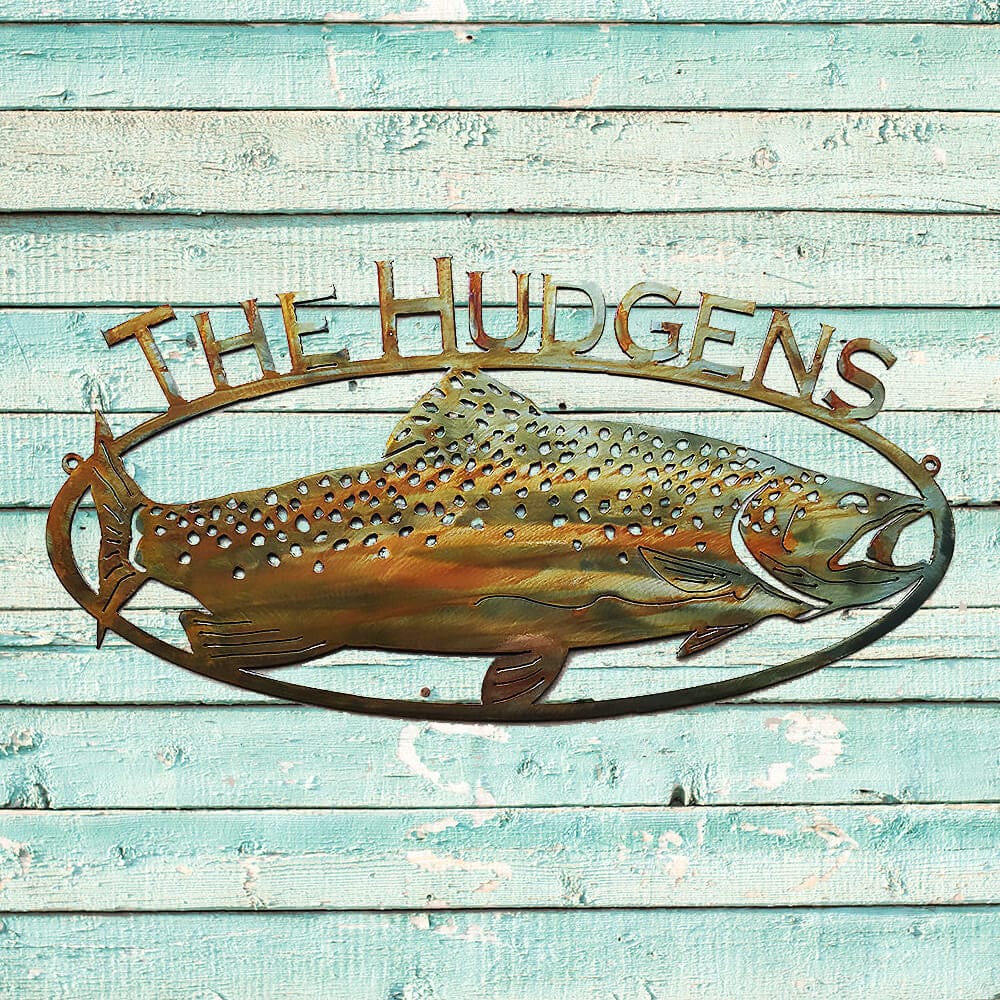 Personalized/Welcome fish  BACKROAD CUSTOM STEEL SIGNS & DESIGNS