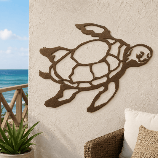 Rusty Rooster Fabrication & Design Turtle Metal Wall Art (J4)