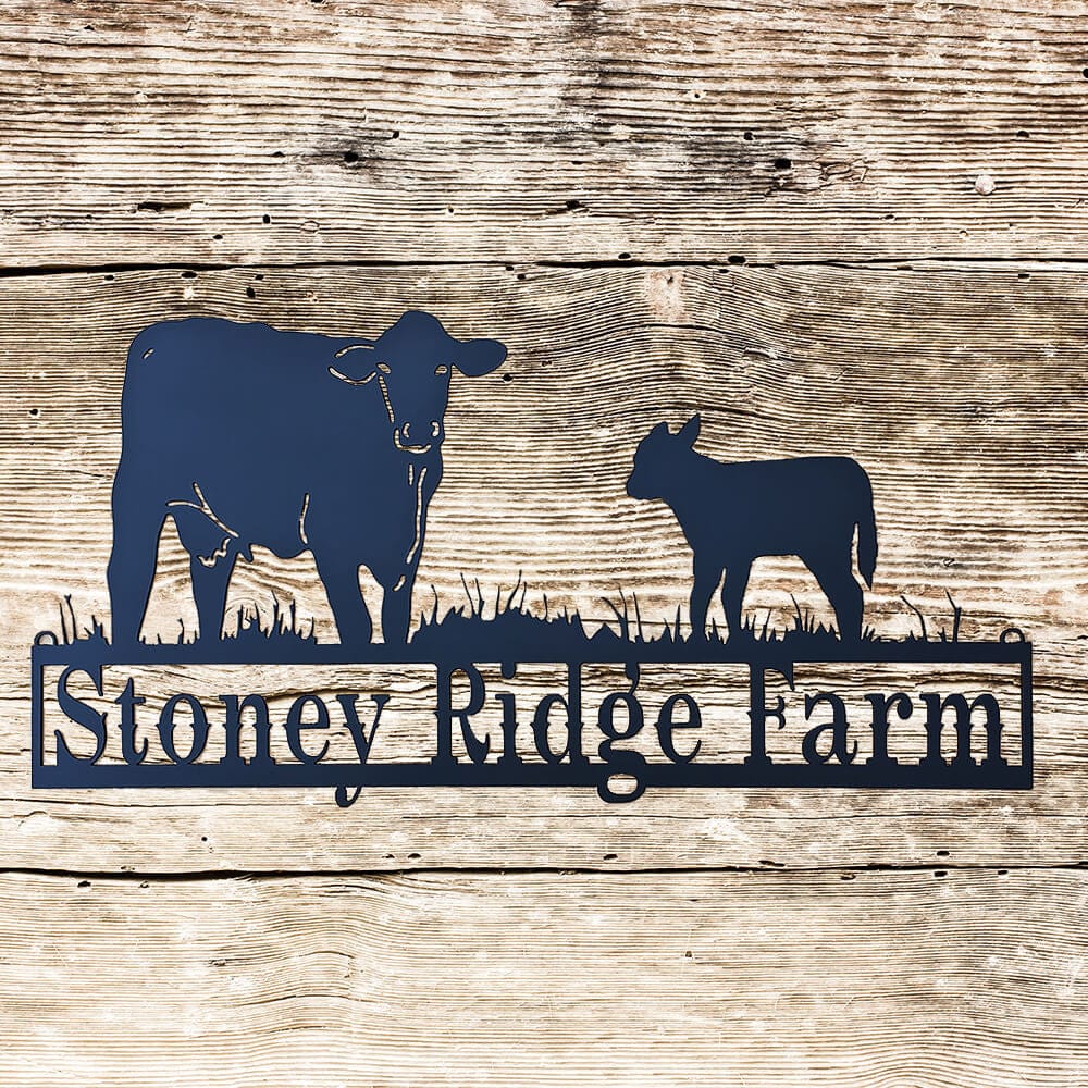 Rusty Rooster Fabrication & Design Utterly Sweet Cow Sign (W2)