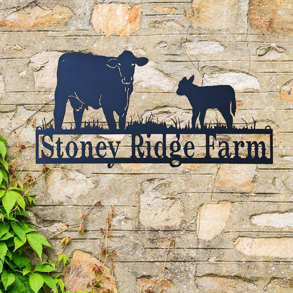 Rusty Rooster Fabrication & Design Utterly Sweet Cow Sign (W2)