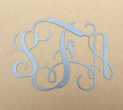 Rusty Rooster Fabrication & Design Vine Monogram with Three Initials (L29)