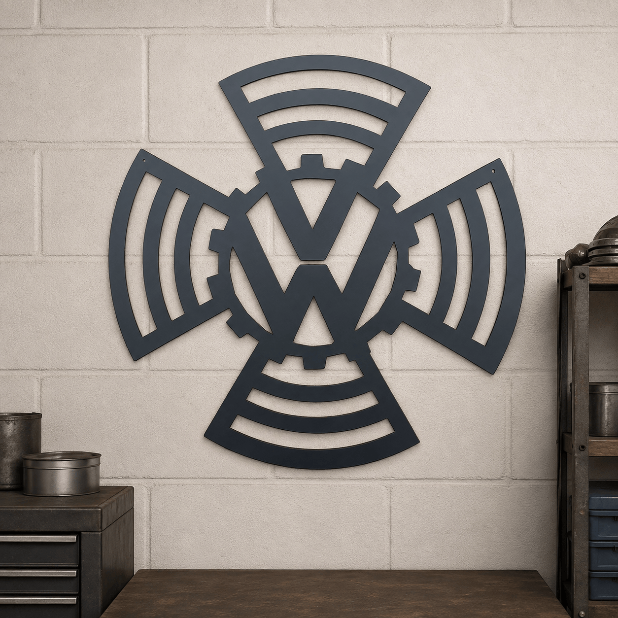Rusty Rooster Fabrication & Design VW Automotive Metal Wall Art (D0)