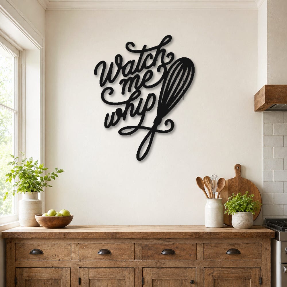 Rusty Rooster Fabrication & Design Watch Me Whip Metal Kitchen Wall Art (Z64)