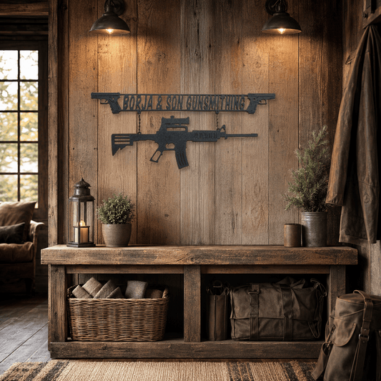 Rusty Rooster Fabrication & Design We Don't Dial 911 Personalized Metal Sign (M24)