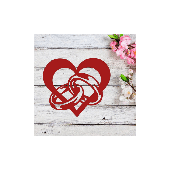 Rusty Rooster Fabrication & Design Wedding / Anniversary Heart (D43)