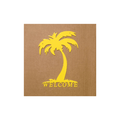 Rusty Rooster Fabrication & Design Welcome Palm Tree (O6)