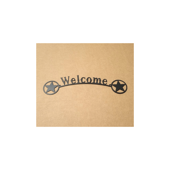 Rusty Rooster Fabrication & Design Welcome Sign with Texas Stars (X17)