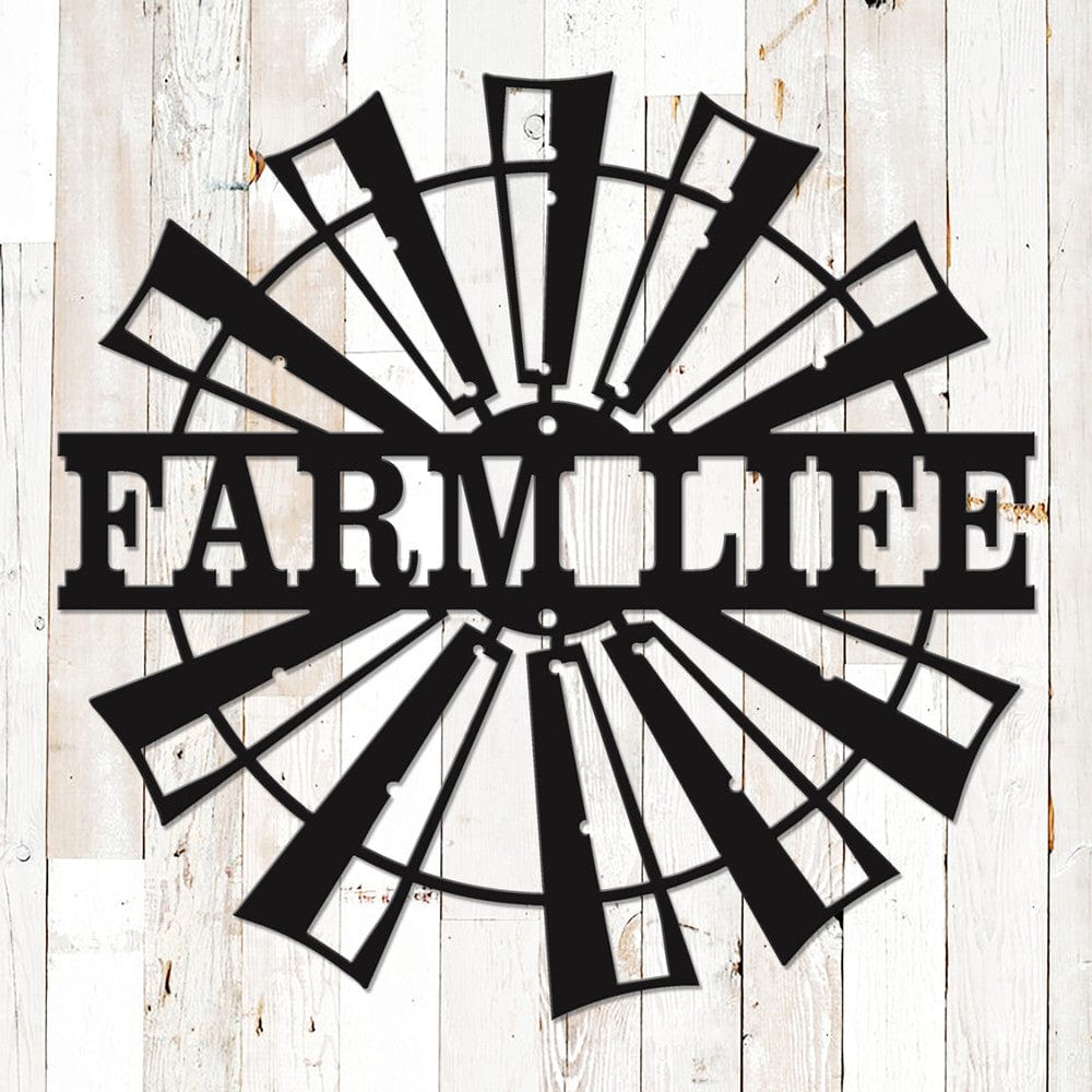 Rusty Rooster Fabrication & Design Windmill Farm Life Monogram (C52)