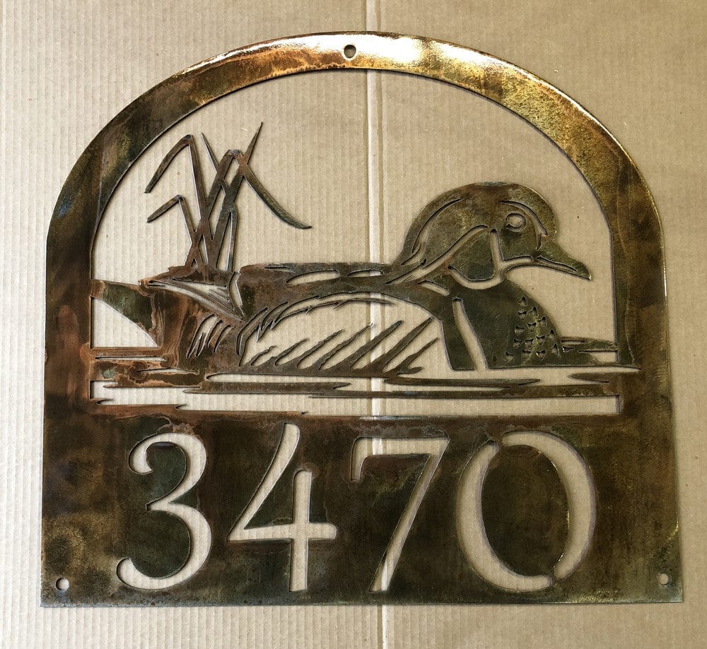 Rusty Rooster Fabrication & Design Wood Duck with Personalized Text (B38)