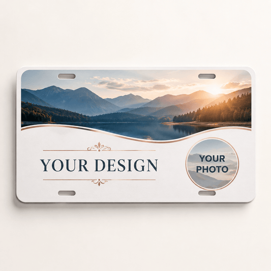 Rusty Rooster Metal Custom Order Custom Sublimation Car Tag – Personalized Photo or Design