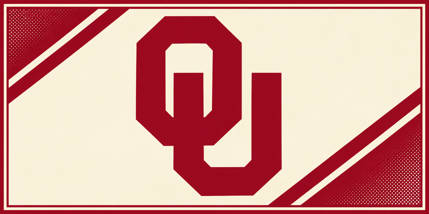 Rusty Rooster Metal Oklahoma Sooners Full Sublimation Steel Car Tag – Choose Tag 1–7