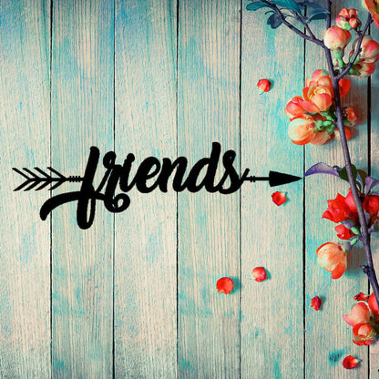 rustyroostermetal Friends Arrow Wall Art (B51)