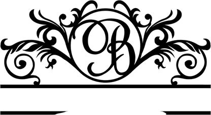 rustyroostermetal Physical product Elegant Monogram in a Circle with Established Date  (D41)
