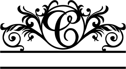 rustyroostermetal Physical product Elegant Monogram in a Circle with Established Date  (D41)