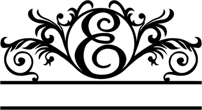 Elegant Monogram in a Circle with Established Date  D41