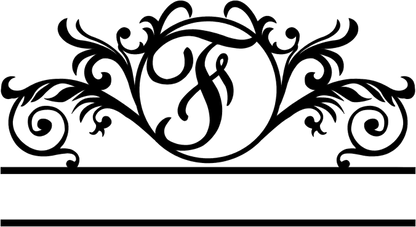 rustyroostermetal Physical product Elegant Monogram in a Circle with Established Date  (D41)