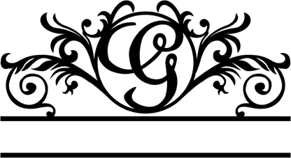 Elegant Monogram in a Circle with Established Date  D41