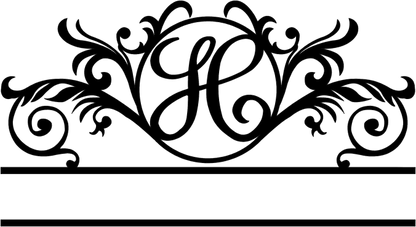 rustyroostermetal Physical product Elegant Monogram in a Circle with Established Date  (D41)